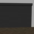 Gray Roller Shutter With Ribbed Design In Minimalist Room With Wooden Floor
