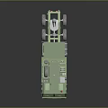 Green Military Heavy Duty Vehicle With Multi Wheel Drive And Flatbed Cargo Structure