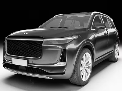 Modern Black SUV Exterior Design With Front Grille And Alloy Wheels 3d model