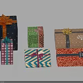 Assorted Colorful Gift Boxes With Diverse Wrapping Papers Different Patterns And Decorative Bows