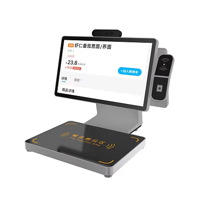 Smart Machine For Self Service Weighing And Cashier With Digital Screen Showing Payment Amount 3d model