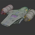 Modern fighter sci-fighter sci-fighter space fighter 3d model