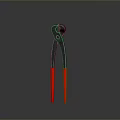 Industrial Pliers With Black Metal Body And Red Handles For Professional Use