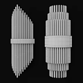 Modern Wall Lamps With Transparent Striped Glass And Gold Metal Ring Design