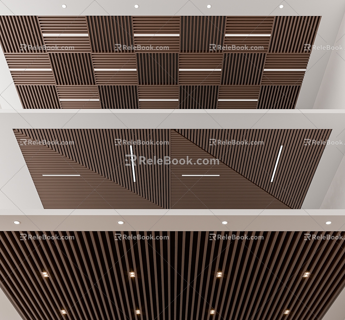 Modern Ceiling Modern Aluminum Square Ceiling Grille Ceiling Square Ceiling 3d model