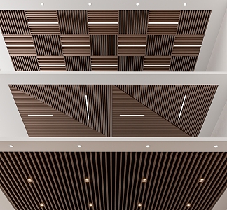 Modern Ceiling Modern Aluminum Square Ceiling Grille Ceiling Square Ceiling 3d model