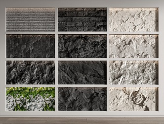 Modern Stone Background Wall Rock Wall Stone Wall Panel Culture Stone 3d model