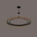Modern Circular Pendant Light With Metal Frame And Warm Glow For Contemporary Home Interiors