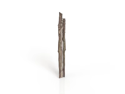 Tall Textured Tree Sculpture Featuring Natural Trunk and Sleek Form Design 3d model