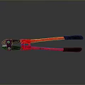 Red And Black Pliers With Comfortable Handles On Dark Reflective Surface 3d model