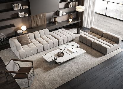 modern living room 3d model