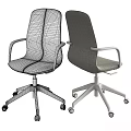 Modern Desk Chair Set With Various Colors Swivel Wheels And Armrests