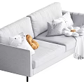 Modern double sofa 3d model