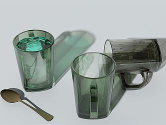 Modern glass 3d model