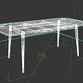 Modern Wooden Dining Table With Rectangular Top And Slender Legs Design