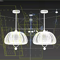 Elegant Pendant Chandelier With Patterned Linen Shade Gold Brown Base Metal Chain And Decorative Ball