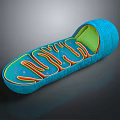 Blue Medical Device with Internal Orange Supportive Components and Ergonomic Design for Patient Therapeutic Care