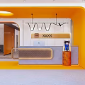 Modern Reception Waiting Reception Area 3d model
