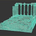 European-style ruins Roman Temple of Evora Temple Temple ruins Totem Tribal Totem Ancient ruins 3d model