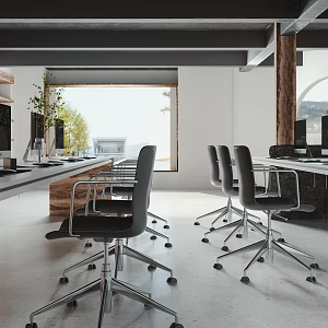 Modern public office area 3d model