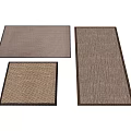 Brown Woven Floor Mats In Different Shapes For Home Decor Use