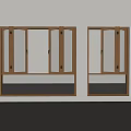 Wooden Framed Windows With Open Panels And Clear Glass Design