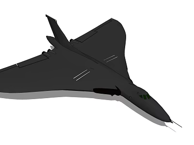Black Stealth Fighter Jet 3D Model With Sleek Design And Cockpit View 3d model