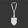 Shiny Silver Metal Shovel With Reflective Surface And Dark Background Reflection