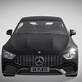 Black Mercedes Coupe With UK License Plate And Black Alloy Wheels