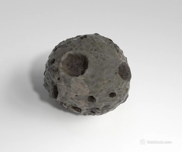 Natural Porous Wood Stone Sphere With Surface Holes And Rough Texture 3d model 