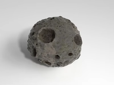 Natural Porous Wood Stone Sphere With Surface Holes And Rough Texture 3d model