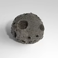 Natural Porous Wood Stone Sphere With Surface Holes And Rough Texture