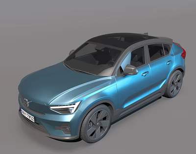 Modern Blue SUV With Black Roof Sleek Body And Stylish Wheel Design 3d model