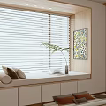 Modern Bay Window Bay Window Cushion Bay Window Cabinet Shutters Decorative Painting 3d model