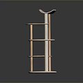 Multi Level Wooden Cat Tree With Platforms For Pet Home Living