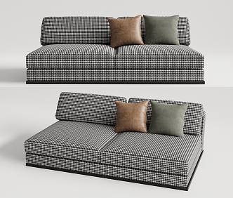 Modern double sofa 3d model