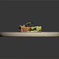 Elegant Tuna Avocado Tartare Topped With Black Caviar On White Plate