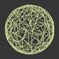 Spherical Geometric Lattice Chandelier With Transparent Material And Illuminated Modern Design