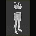 Stylish Black Athletic Sports Bra And Leggings With Workout Shoes