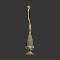 Elegant Golden And Gray Household Decorative Item With Slender Pole Top Ball Decorative Patterns