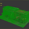 Red Fire Truck Model With Open Doors Ladder And Internal Equipment