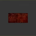 Red Wooden Cabinet With Double Doors Bottom Drawers And Golden Handles