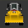 Yellow Heavy Duty Construction Loader With Large Front Bucket And Black Tires
