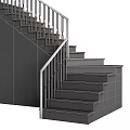 Stylish Modern Staircase With Wooden Steps Black Railings And White Walls Design