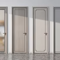 Modern Interior Swing Doors With Various Designs And Materials For Home Use 3d model