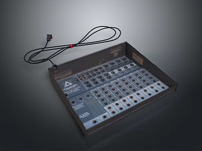 Professional Alesis Computer Audio Control Panel With Knobs Buttons And Cable 3d model