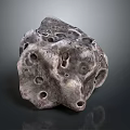 Grey Aquatic Sponge Marine Animal With Porous Surface And Textured Structure Features