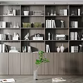 Modern bookcase 3d model