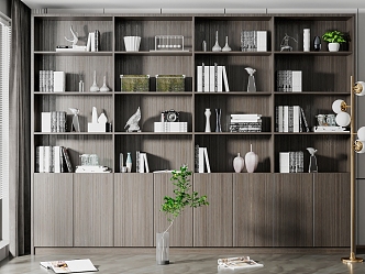 Modern bookcase 3d model