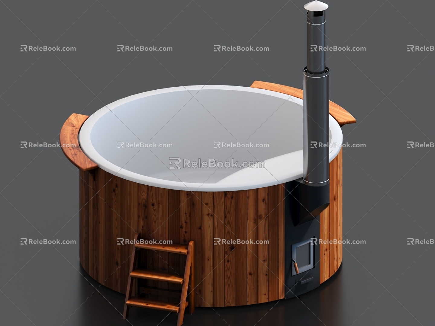 Sauna Bucket Bath Bucket Spa Bucket Bathtub 3d model